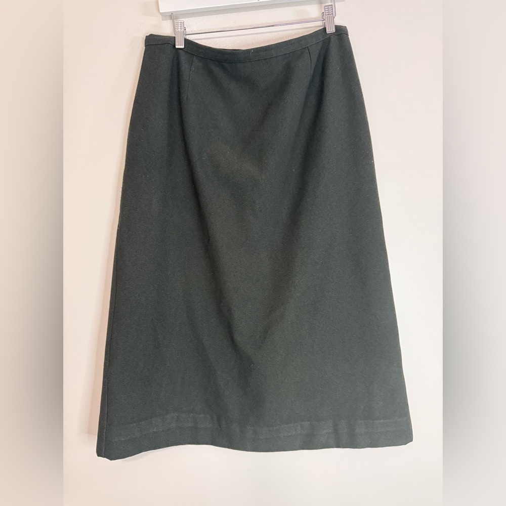 Typhany Vintage Elegant Dark Green Women's midi Skirt in size 14